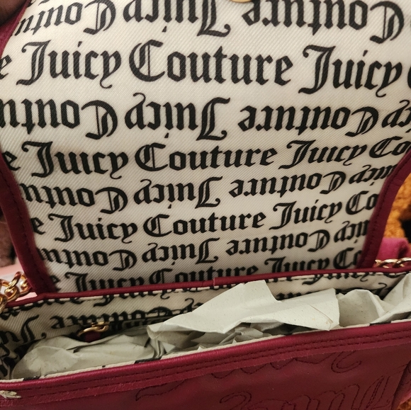 Juicy Couture Burgundy Bag with Pink Accessories @christidr Ty - Picture 6 of 11